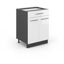 Vicco Schubladenschrank Fame-Line 60 x 51,6 x 82 cm Weiß Hochglanz