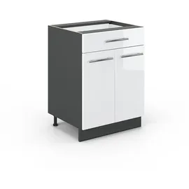 Vicco Schubladenschrank Fame-Line 60 x 51,6 x 82 cm Weiß Hochglanz