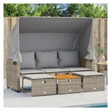 vidaXL Loungesofa 3-Sitzer grau