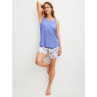 CALIDA Coastal Dreams Pyjama-Shorts Blau 40/42