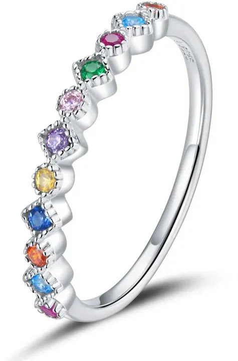 Multicolor Zirkonia Ring - 7 / Ring B