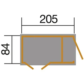 Weka Multibox 367 2,05 x 0,84 m natur