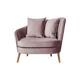 Max Winzer Sessel Miranda Samt 106 x 88 x 0 cm Rosa/Pink