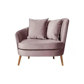 Max Winzer Sessel Miranda Samt 106 x 88 x 0 cm Rosa/Pink