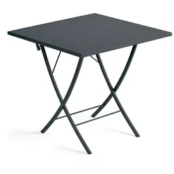 Kleiner Gartentisch Vegas 80x80 cm schwarz