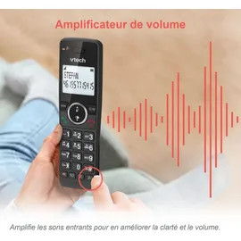 Vtech Digitales Schnurlostelefon ES2050, einfacher Anrufbeantworter, Blocker für unerwünschte Anrufe