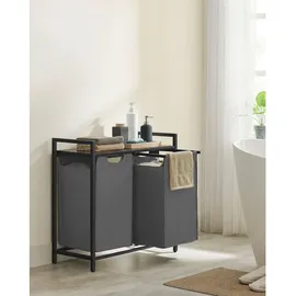 MID.YOU Wäschekorb ca. 73x72x33 (cm): grau ¦ Stoff ¦ Maße B: 73 H: 72