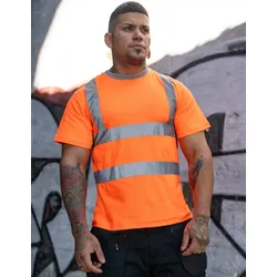 Korntex Heavy Duty Polycotton Hi-Vis T-Shirt Barcelona - signal orange - 4XL