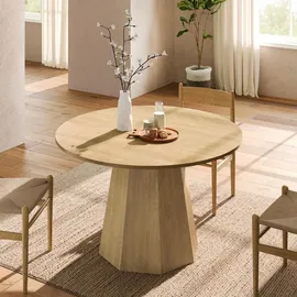 stilvora Küchentisch Ø 120 cm braun