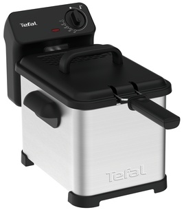 Tefal FR5030 Family Pro Access 4,0L Fritteuse | 3000 Watt | Semiprofessionell mit Öl | herausnehmbarer Ölbehälter | Kühlzonen-Technologie | leichte Reinigung, knusprige Pommes | edelstahl/schwarz