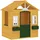 aiyaplay Spielhaus mit Tür und Fenster 134,5 x 97 x 150 cm Braun