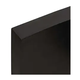 vidaXL Waschtischplatte Dunkelbraun 220x60x(2-6)cm Massivholz