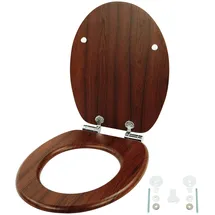 Relaxdays Toilettensitz mit Absenkautomatik Braun