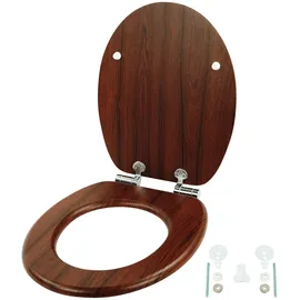 Relaxdays Toilettensitz mit Absenkautomatik Braun