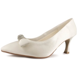 White Lady 705 Vintage Satin-Pumps Pumps weiß 36
