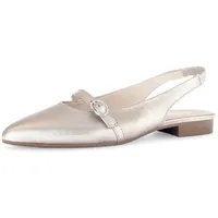 Gabor Slingpumps Blockabsatz, Abendschuh, Businessschuh, elastisches Fersenriemchen goldfarben