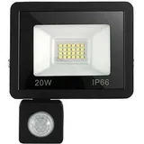 20-w-led-außenstrahler Mit Bewegungsmelder, 6500 K. Schutzart Ip66, Mit Bewegungsmelder, Für Garten, Terrasse, Rasen, Partys, 180–240 V.