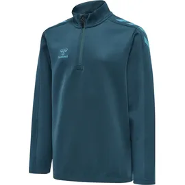 hummel Core XK 1/2-Zip Sweatshirt Kinder blue coral 140