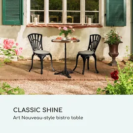 Blumfeldt Patras Bistro-Tisch Ø 57,5 x 72 cm Schwarz
