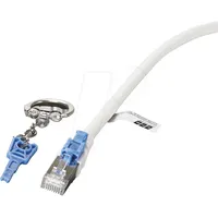 EFB-Elektronik EFB K5539WS.2 - Patchkabel Cat.6a, S/FTP 2 m, weiß, abschließbar