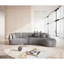 DeLife Sofa Mairi 330x160 cm Mikrofaser Grau - Grau
