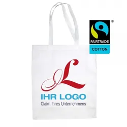 FAIRTRADE - Baumwolltasche individuell 4-farbig bedruckt (Druckfläche Textstempel