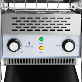 Royal Catering Durchlauftoaster 2.200 W 3 Funktionen - Silber