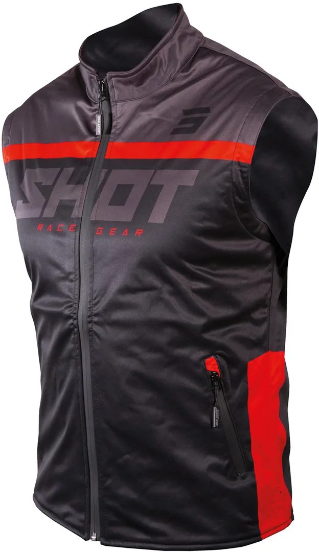 Shot Bodywarmer Lite 2.0 Motorcross Vest, zwart-rood, M Voorman