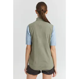 Oxmo Fleeceweste OXMO "Fleeceweste OXRagnara", Damen, Gr. S, grün (seagrass), Obermaterial: 100% Polyester PES., Westen Fleeceweste