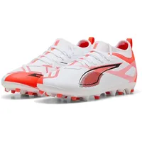 Puma Ultra 5 Match MG Fußballschuhe Kinder 01 white/black/glowing