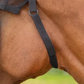 QHP Fliegenfransen mit Ohren schwarz Shetty