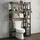 Relaxdays Toilettenregal 3 Ebenen mit Seitenablage Weiß