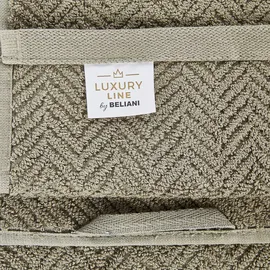 Beliani MITIARO Handtuchset 9-tlg. olivgrün