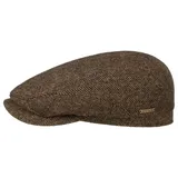 Stetson Flat Cap (1-St) Flatcap mit Schirm, Made in the EU braun|schwarz 59 cm