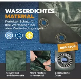 Rainexo Abdeckplane 1,5 x 12 m Grün/Blau