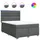 vidaXL Boxspringbett 140 x 200 cm Dunkelgrau