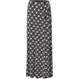 Aniston CASUAL Maxirock Damen Paisley Schwarz/Weiß 46