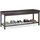 Relaxdays Schuhbank XXL 115 x 49 x 40 cm braun gepolstert / braun