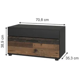 Vicco Berno Büroschrank 70,8 x 38,9 x 0,0 cm schwarz