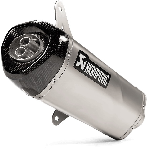 Akrapovic Slip-On Line Achterdemper, zilver