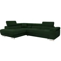 Mirjan24 Ecksofa Torezio mit Bettkasten, Einstellbare Kopfstützen, Sofa mit Schlaffunktion, Eckcouch für Wohnzimmer, Polsterecke, L-Form Couch mit Bettfunktion (Manila 35, Seite: Links)