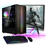 Meinpc AMD Ryzen 7 Set PC-Set (27 Zoll, AMD Ryzen 7 5700G, AMD Radeon Graphics, 32 GB RAM, 500 GB SSD, RGB, Gamer, Gaming) 32 GB | 500 GB