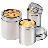 Contacto Dose mit Sichtdeckel silber 11 cm 0,5 l