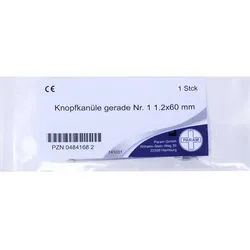 Knopfkanuele Gerade Nr 1 1.2x60 1 ST