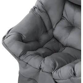 ML-Design Relaxsessel Baumwolle 97 x 95 x 82 cm Anthrazit ergonomisch