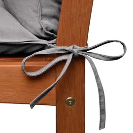 Beautissu Bankauflage 120 x 50 x 10 cm grau 1 St.