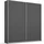 Rauch Schwebetürenschrank RAUCH "AURELIO Kleiderschrank Garderobe TOPSELLER OTTO ́s CHOICE", grau (graumetallic), B:175cm H:210cm T:59cm, Holzwerkstoff, Schränke, Schwebetürenschrank, 3 verschiedene Ausstattungsvarianten Griffe aus Metall MADE IN GERMANY,