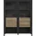 Forte Vitrine HIGH Rock 121,3 x 40,2 x 152,3 cm Schwarz/Riviera Eiche