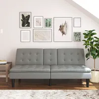 dorel home Schlafcouch Kunstleder 2-Sitzer Grau
