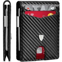 TEEHON Geldbörse Herren Slim Wallet Geldbörse schwarz